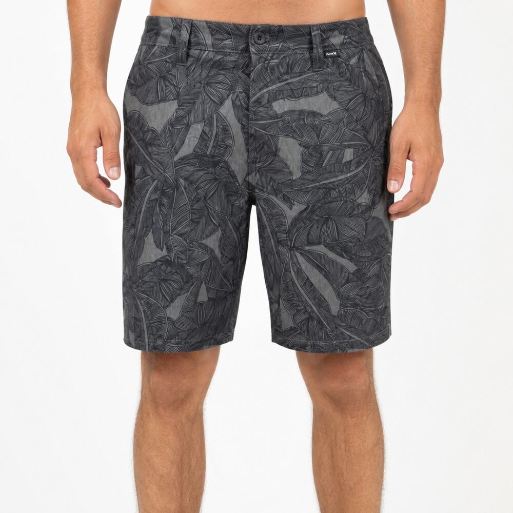 Hurley Phantom Shorts Mens 34 Leaf Print Hybrid Stretch Swim Trunks Boardshorts